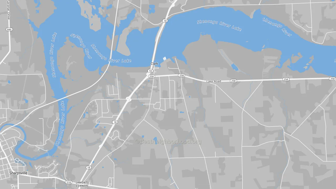 Transit Grade map of 16113, PA