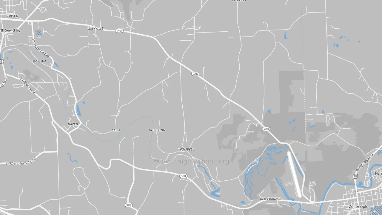 Transit Grade map of 16123, PA
