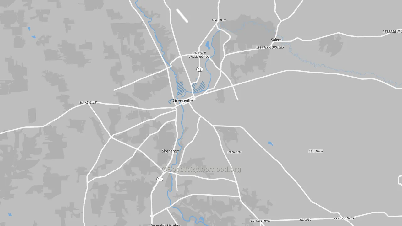 Transit Grade map of 16125, PA
