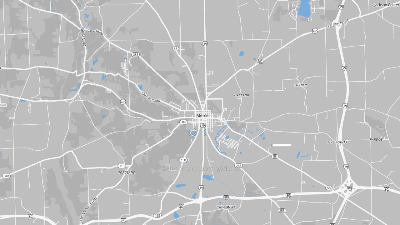 Transit Grade map of 16137, PA
