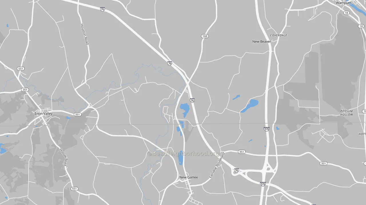 Transit Grade map of 16141, PA