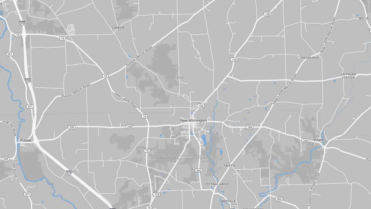 Transit Grade map of 16142, PA
