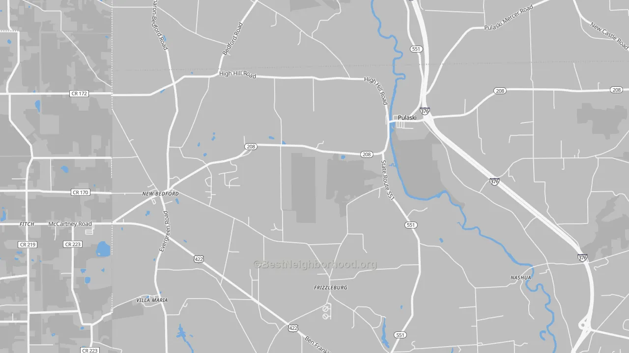 Transit Grade map of 16143, PA