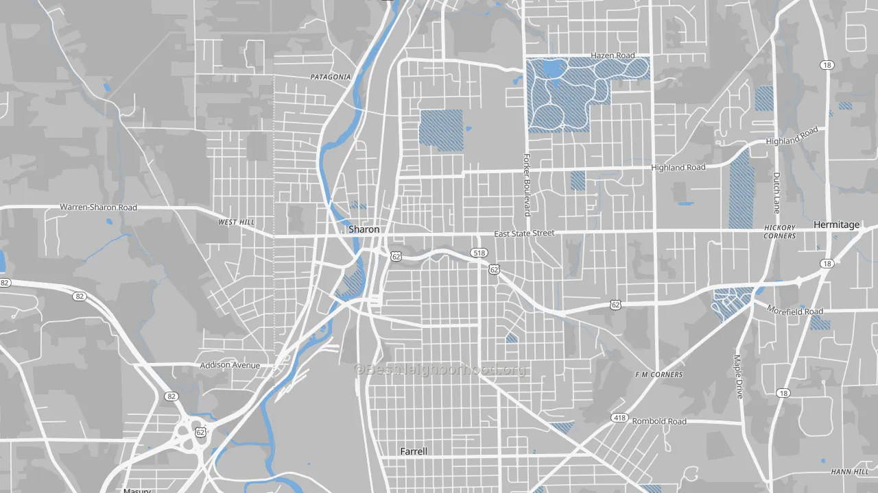 Transit Grade map of 16146, PA