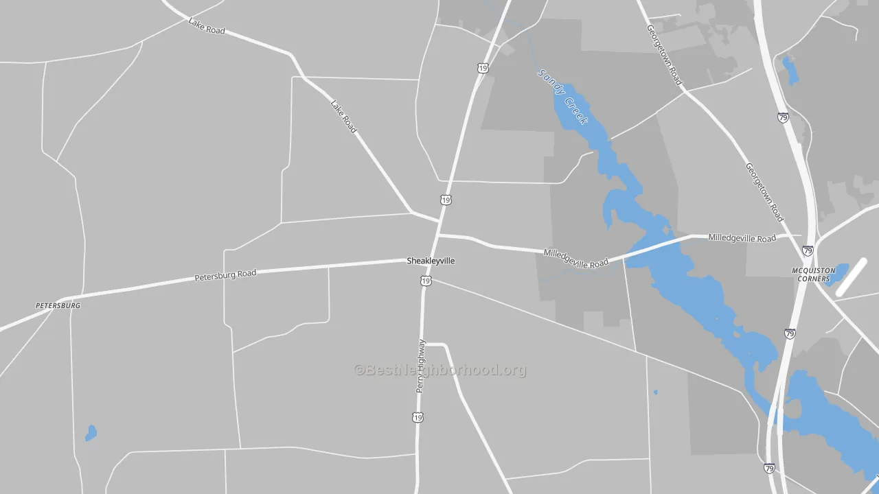 Transit Grade map of 16151, PA