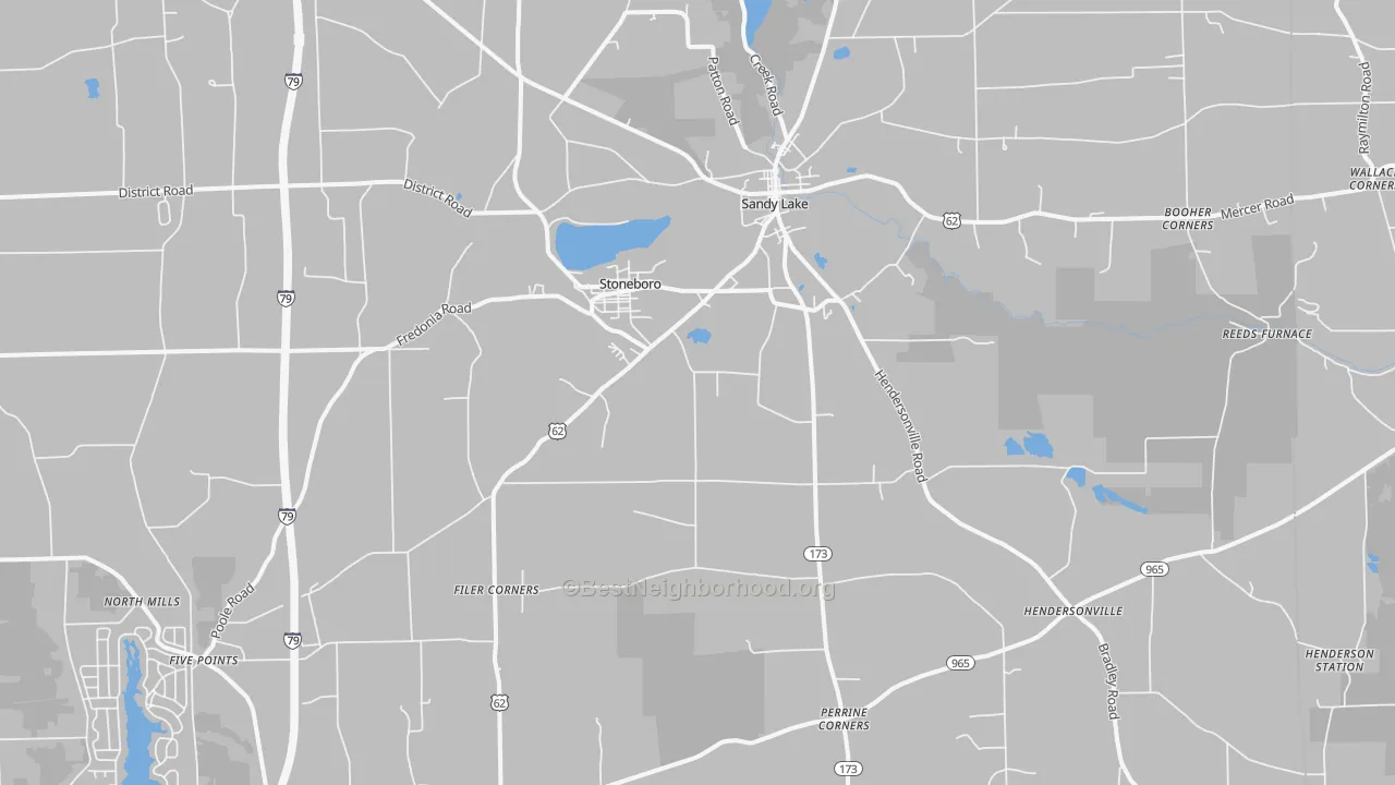 Transit Grade map of 16153, PA