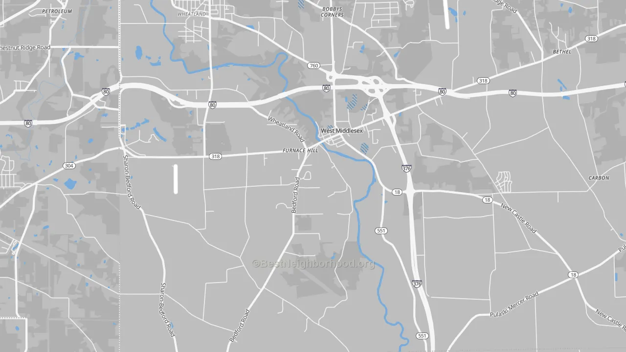 Transit Grade map of 16159, PA