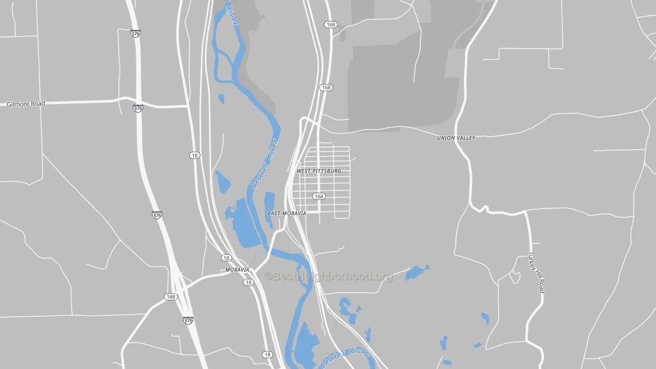 Transit Grade map of 16160, PA