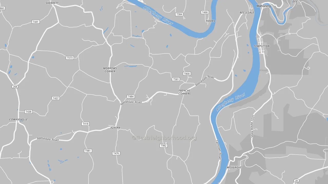 Transit Grade map of 16210, PA