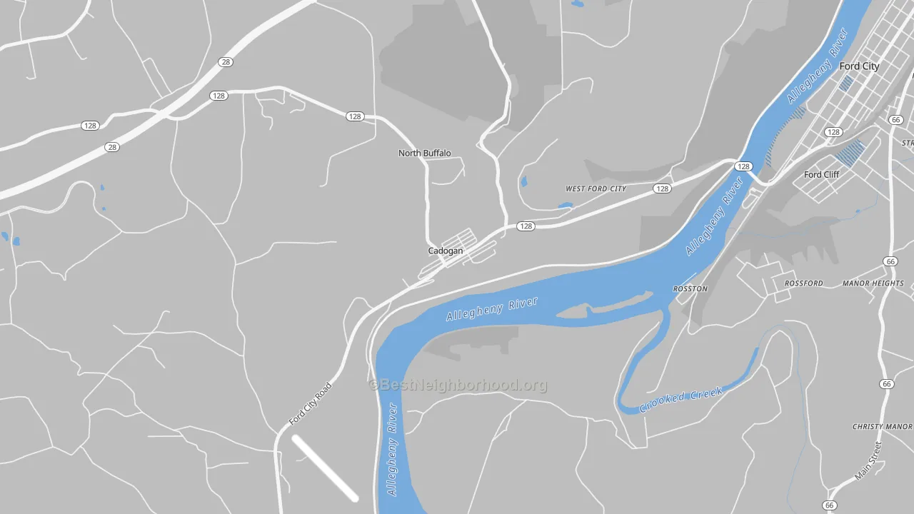 Transit Grade map of 16212, PA