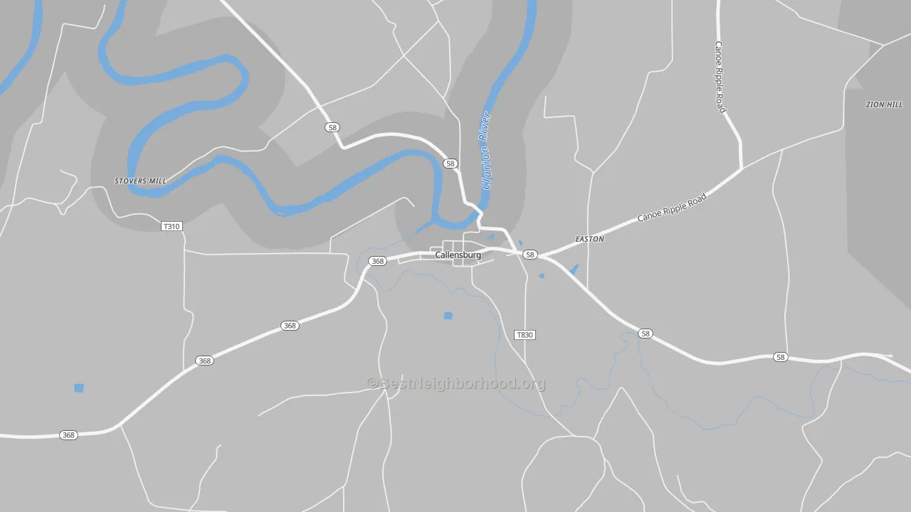 Transit Grade map of 16213, PA