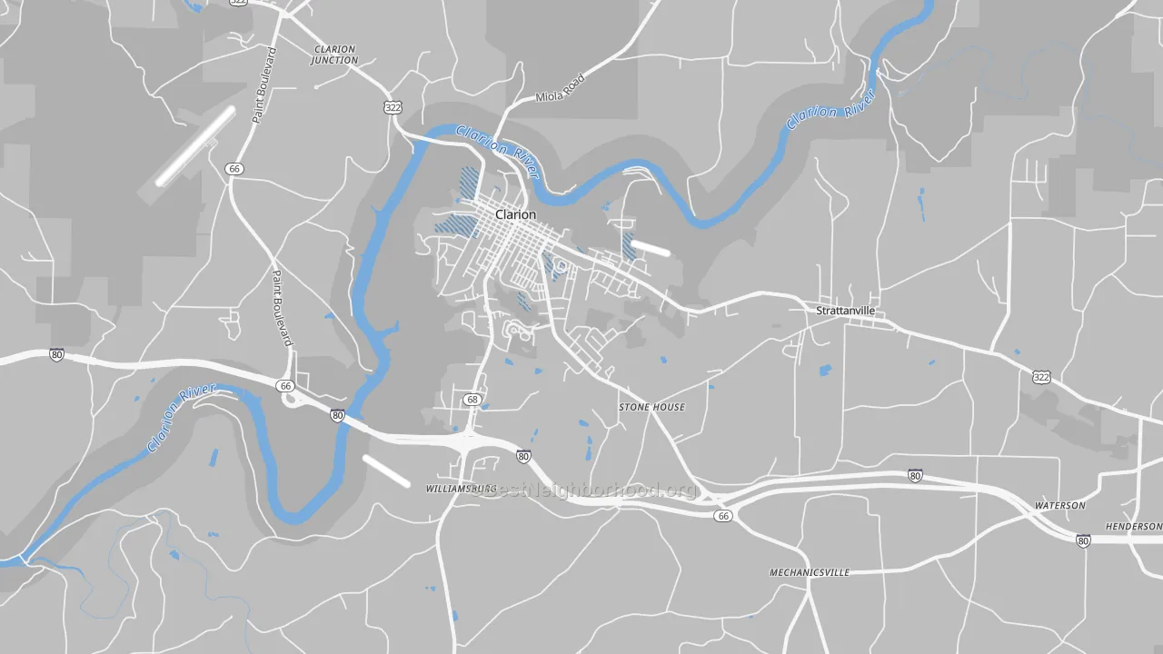 Transit Grade map of 16214, PA