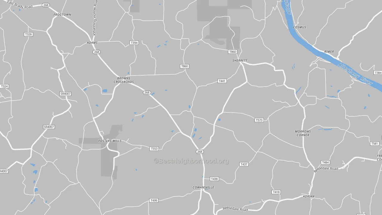 Transit Grade map of 16218, PA