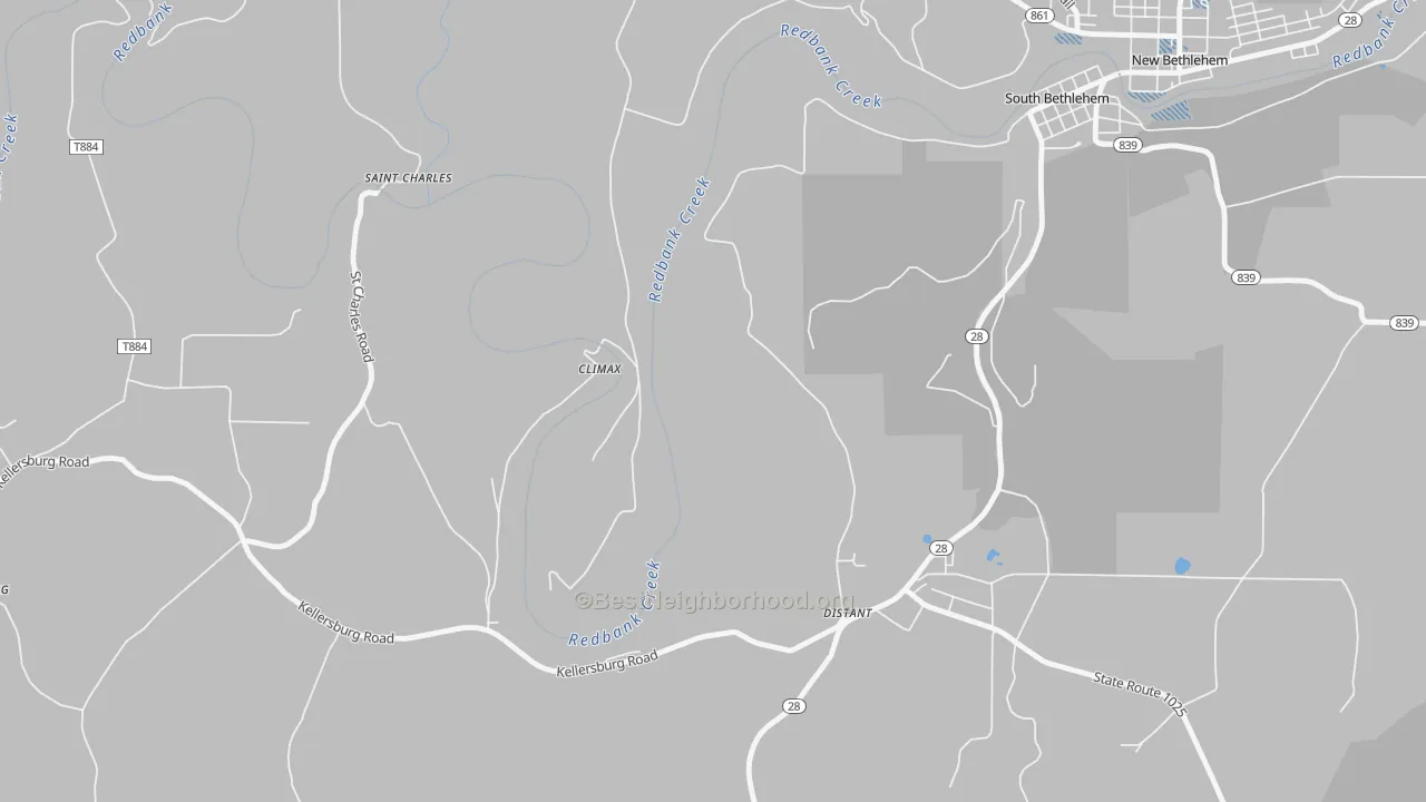 Transit Grade map of 16223, PA