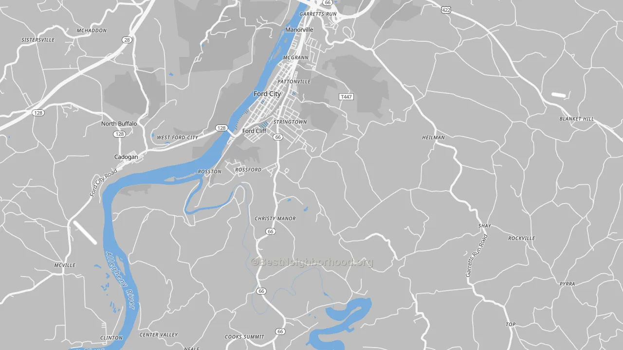 Transit Grade map of 16226, PA