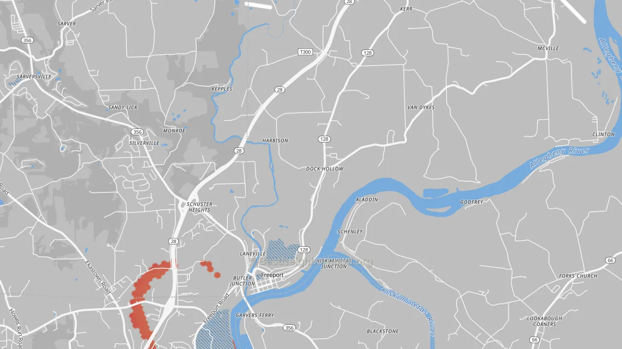 Transit Grade map of 16229, PA