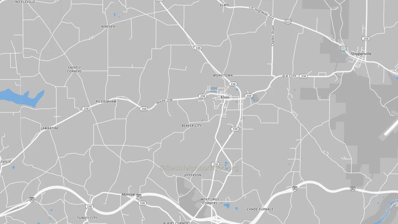 Transit Grade map of 16232, PA