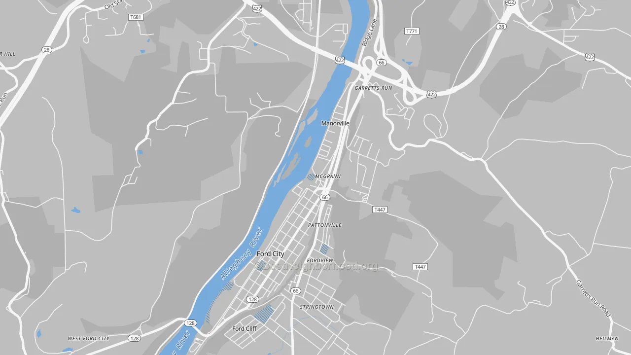 Transit Grade map of 16236, PA