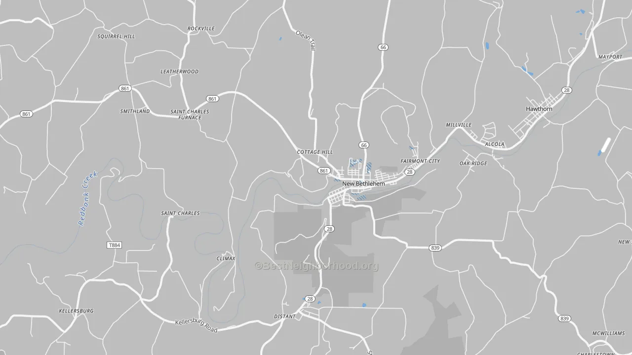 Transit Grade map of 16242, PA