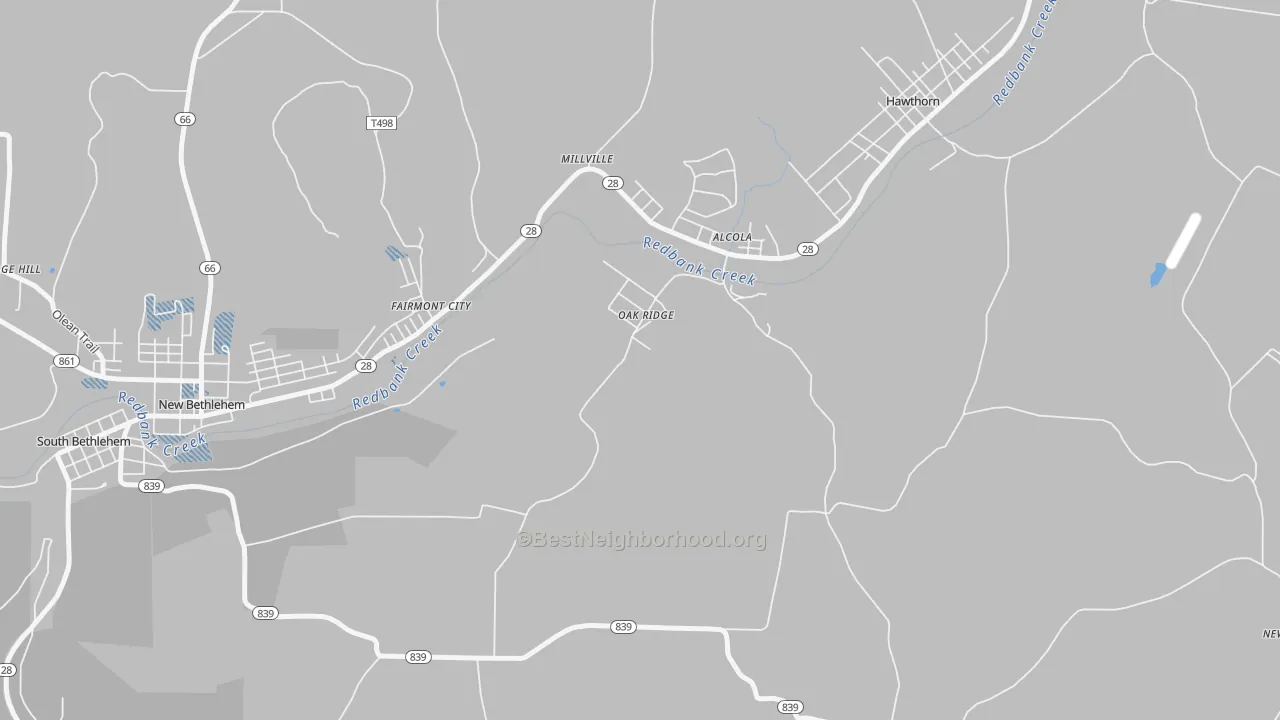 Transit Grade map of 16245, PA