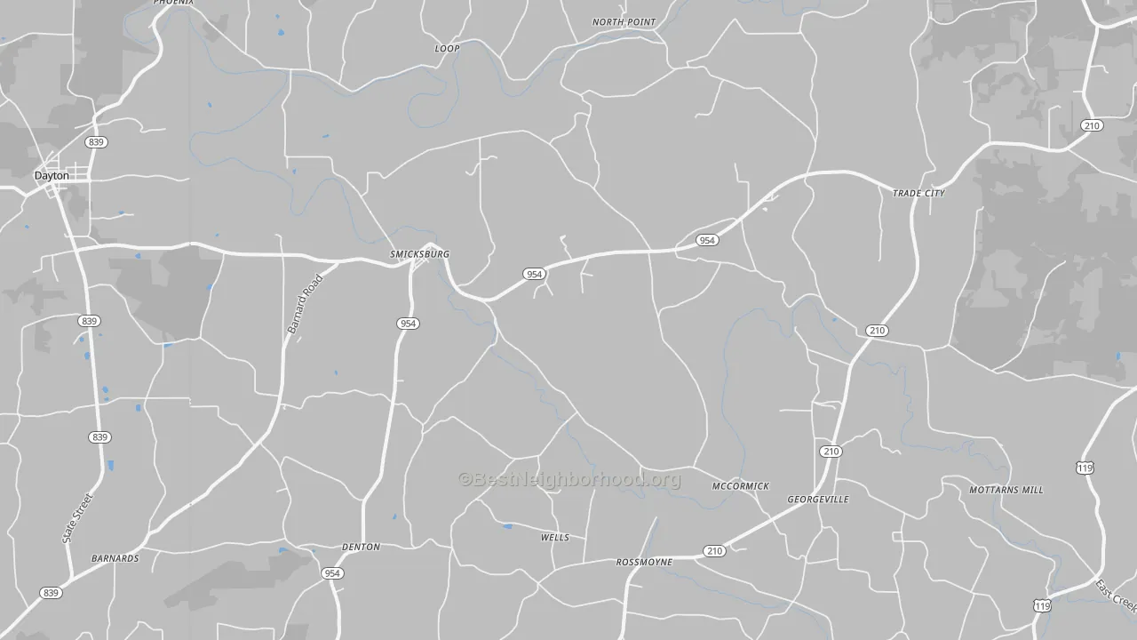 Transit Grade map of 16256, PA