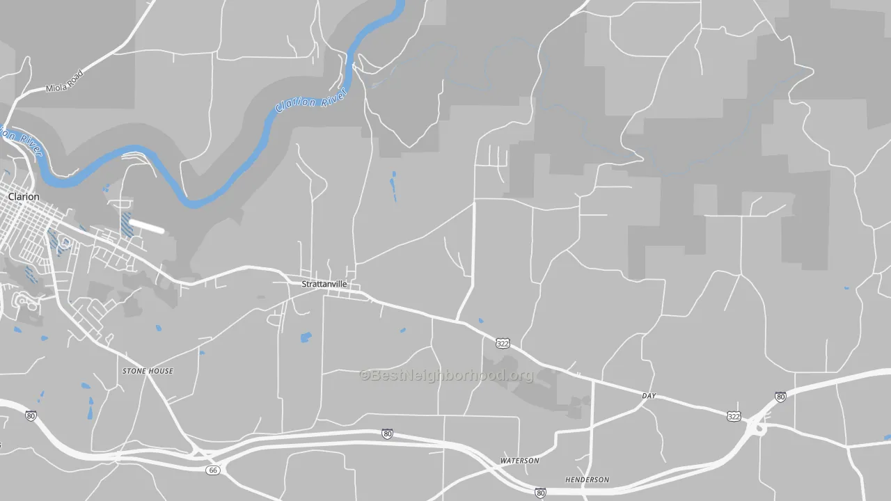 Transit Grade map of 16258, PA