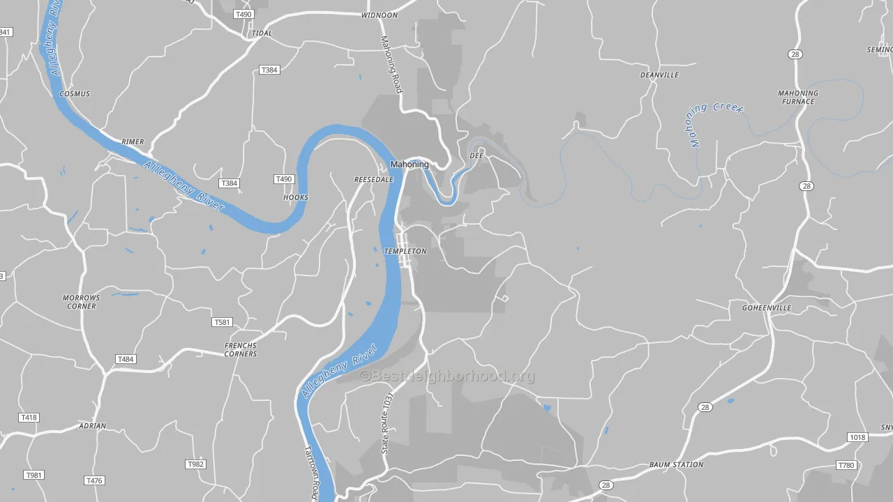 Transit Grade map of 16259, PA