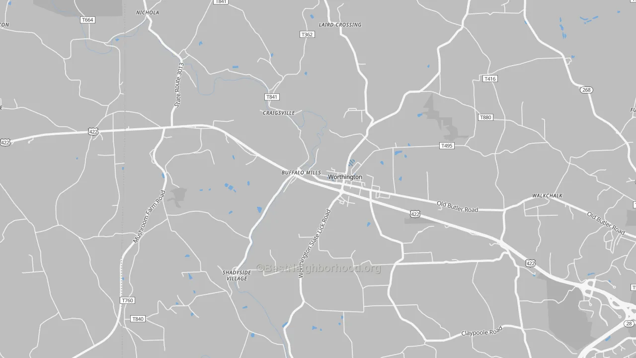 Transit Grade map of 16262, PA