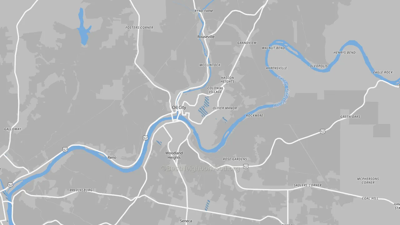 Transit Grade map of 16301, PA