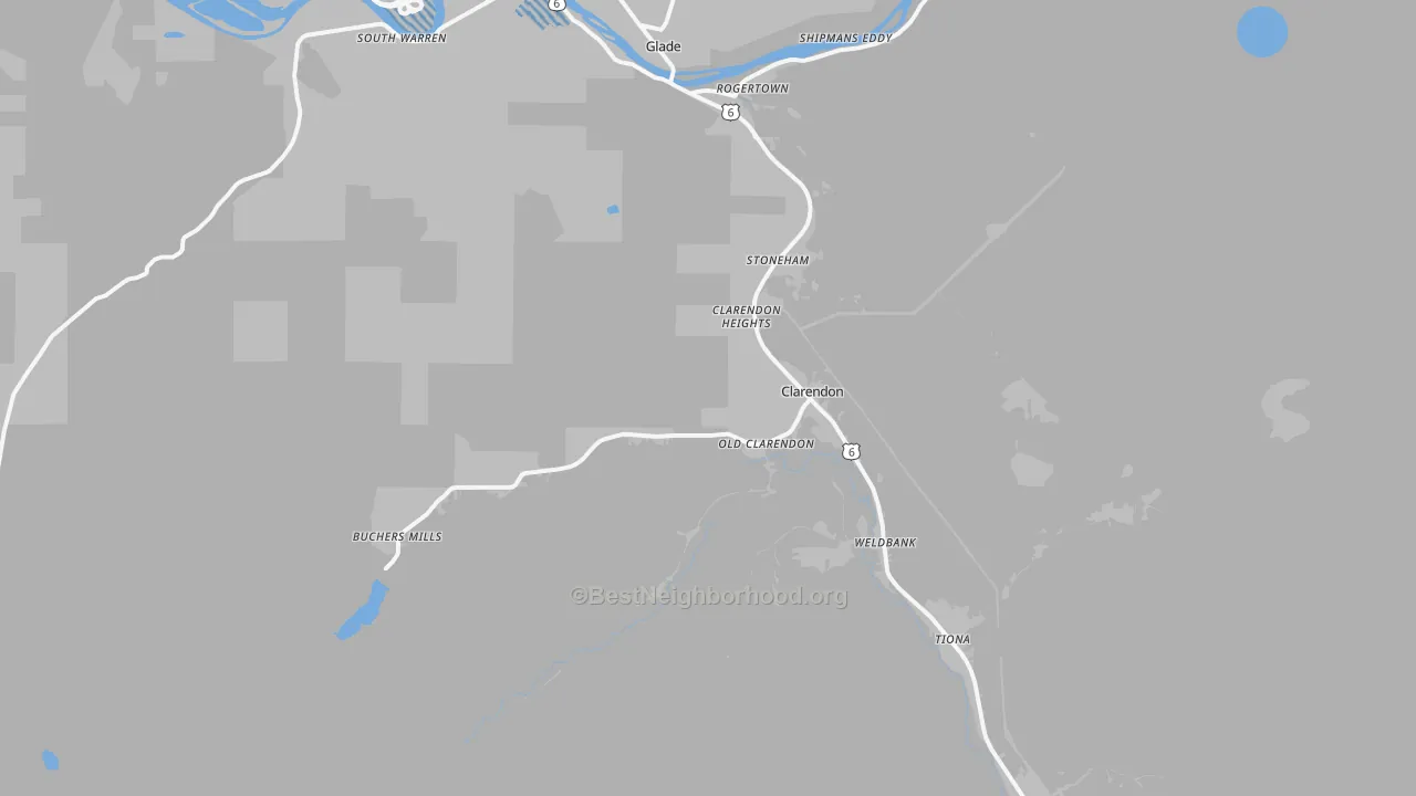 Transit Grade map of 16313, PA