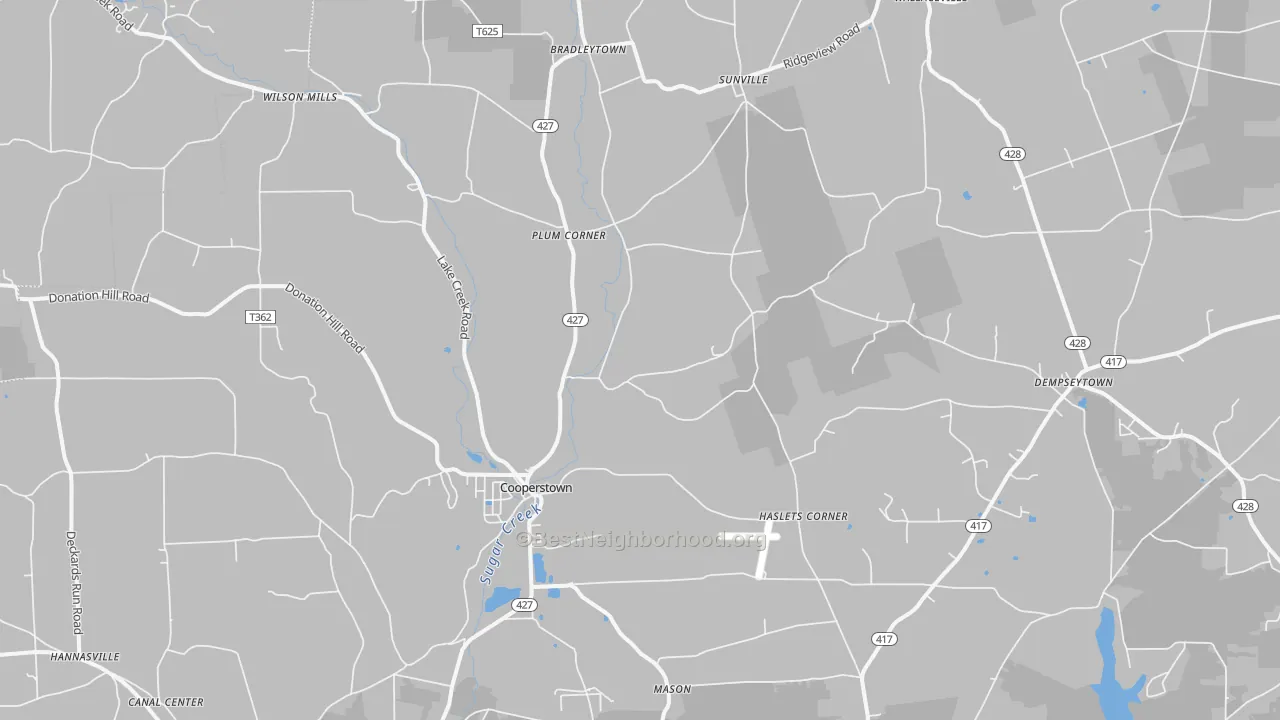 Transit Grade map of 16317, PA