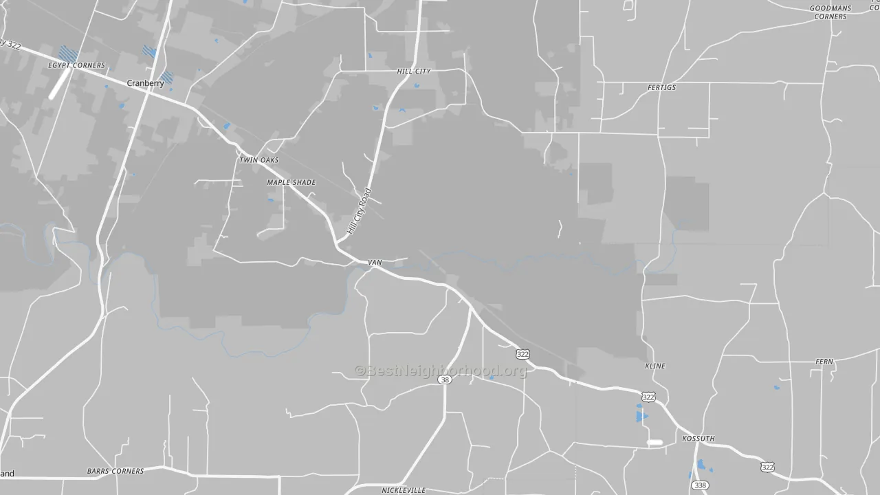 Transit Grade map of 16319, PA