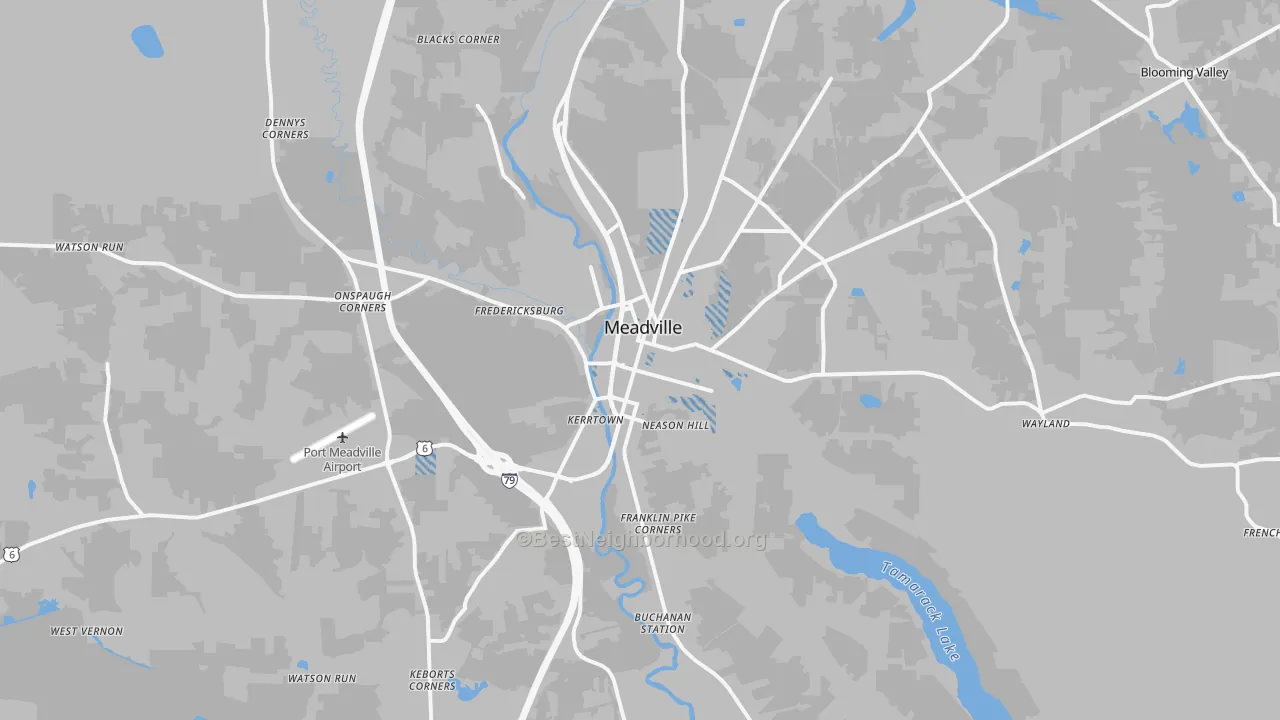 Transit Grade map of 16335, PA