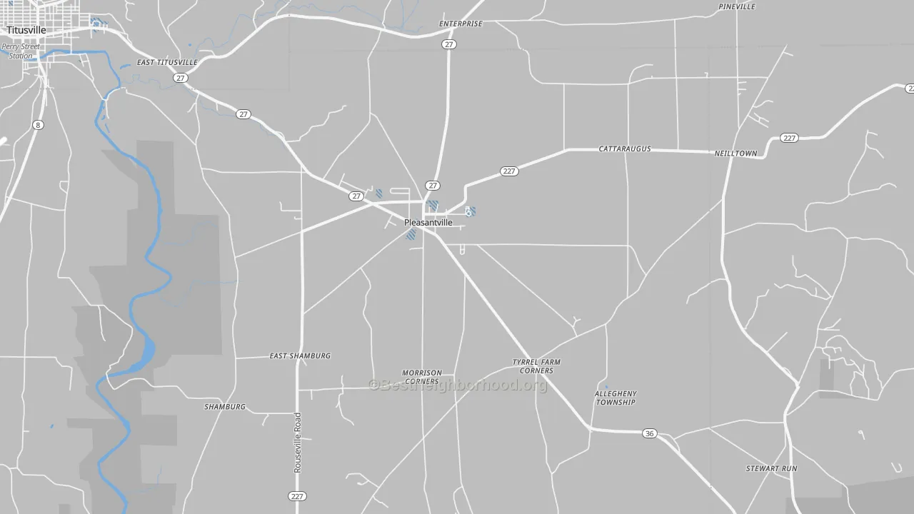 Transit Grade map of 16341, PA