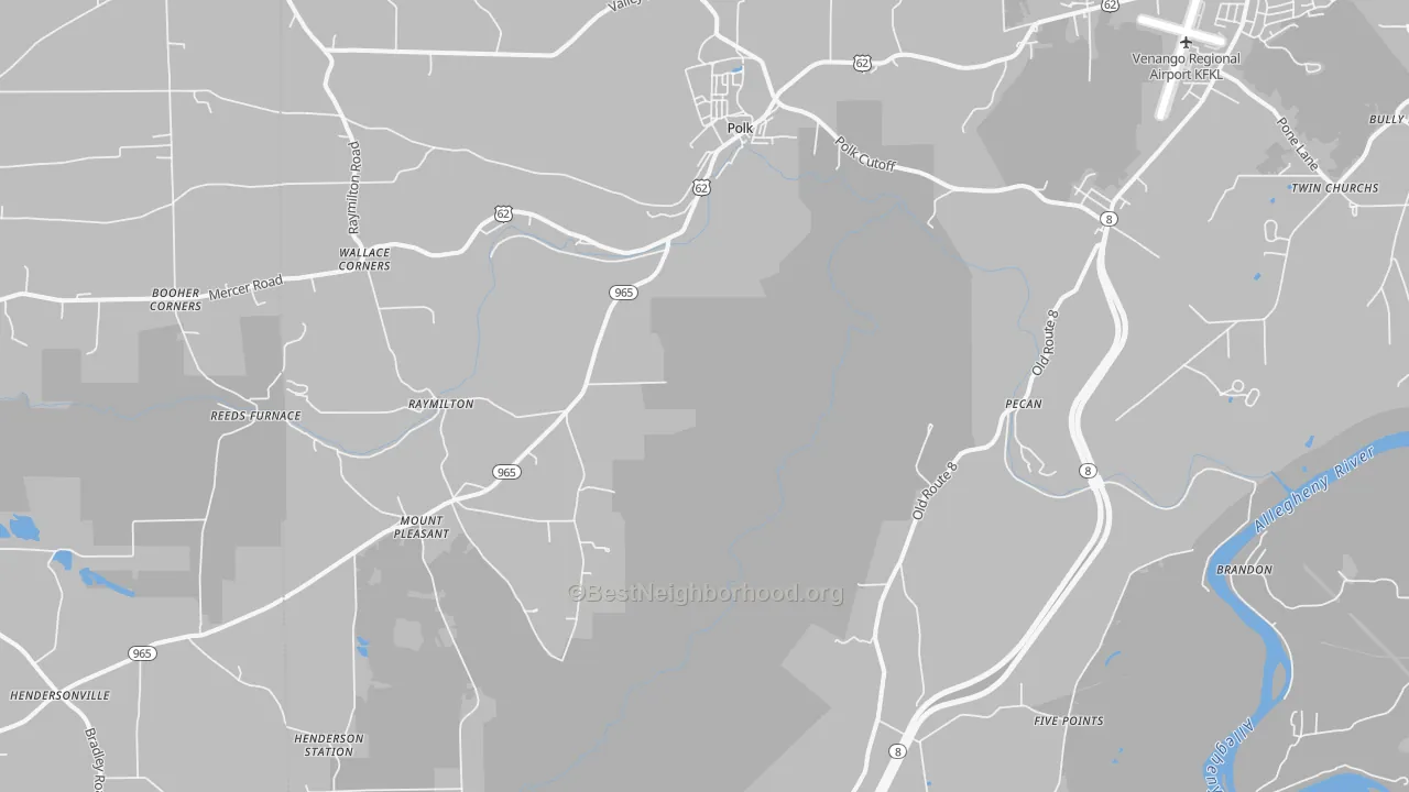 Transit Grade map of 16342, PA