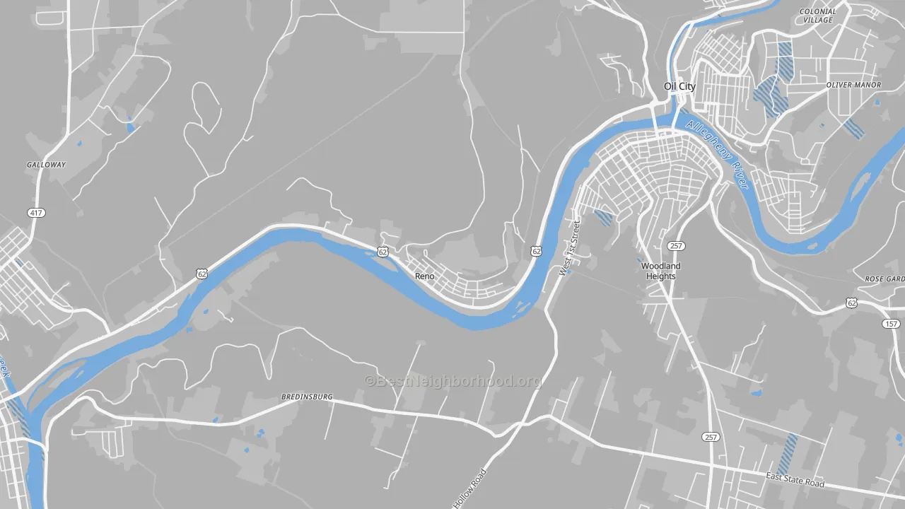 Transit Grade map of 16343, PA