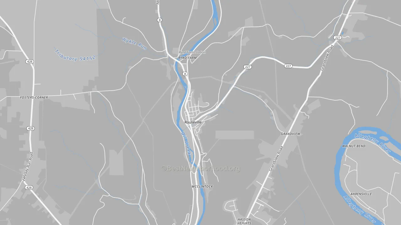 Transit Grade map of 16344, PA
