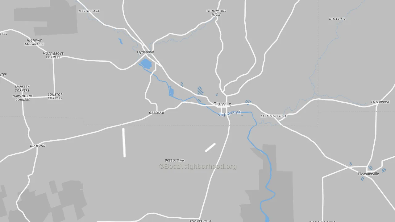 Transit Grade map of 16354, PA
