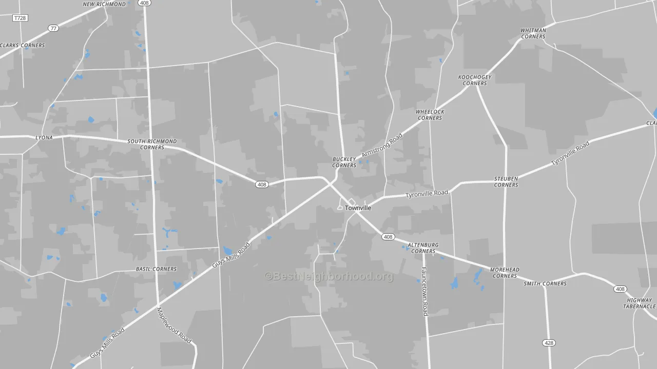 Transit Grade map of 16360, PA
