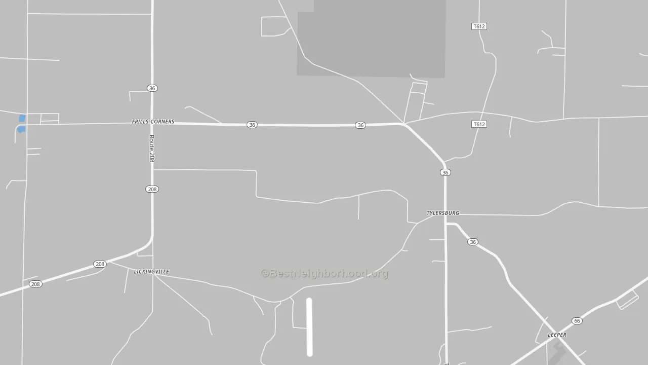 Transit Grade map of 16361, PA