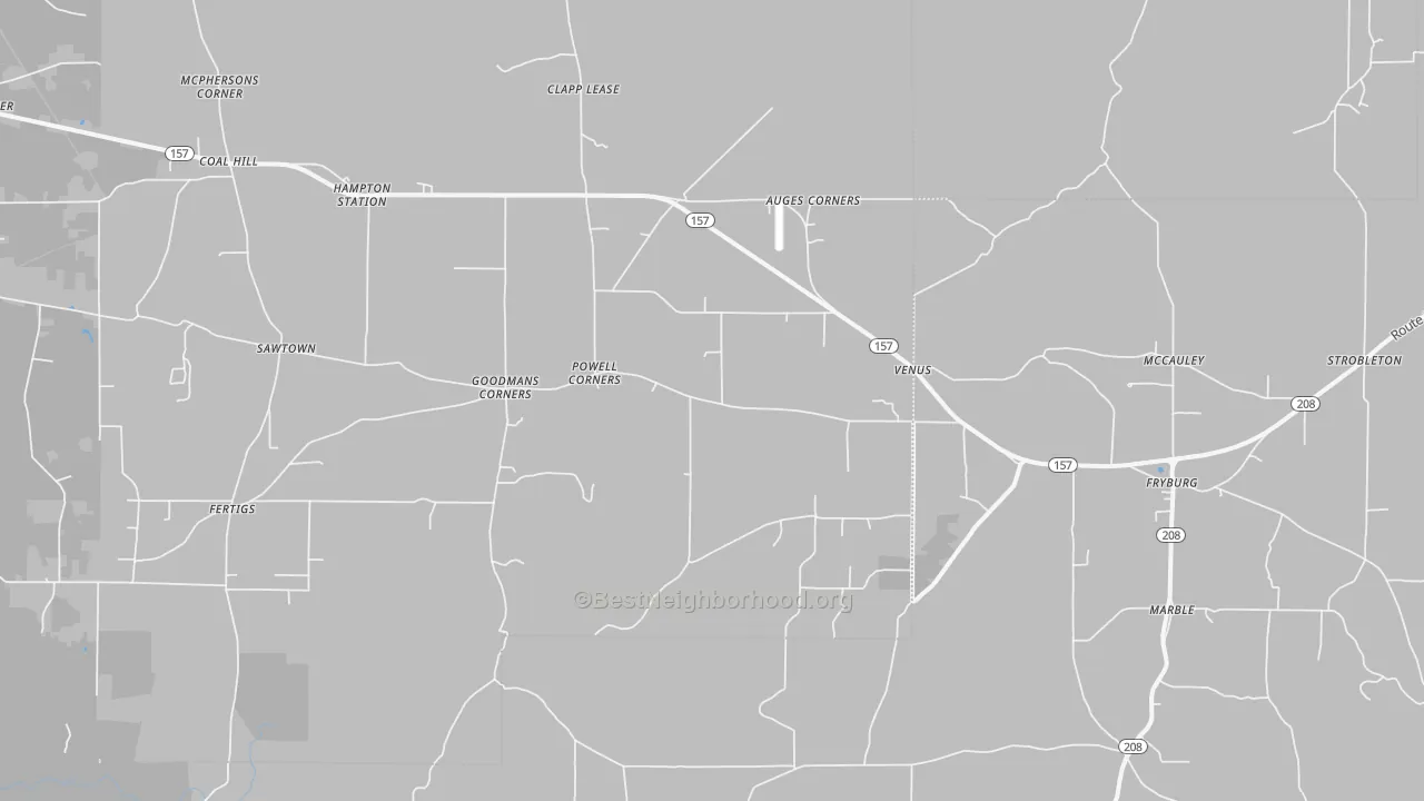 Transit Grade map of 16364, PA