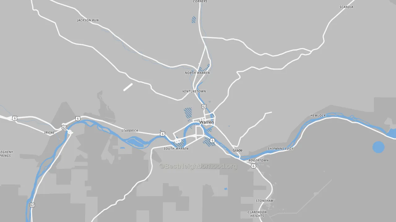 Transit Grade map of 16365, PA