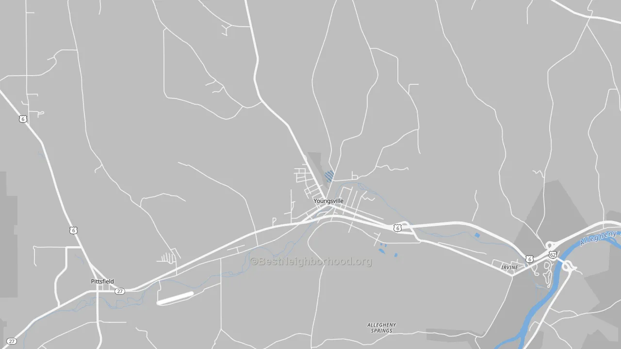 Transit Grade map of 16371, PA