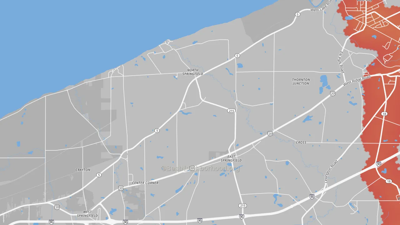 Transit Grade map of 16411, PA