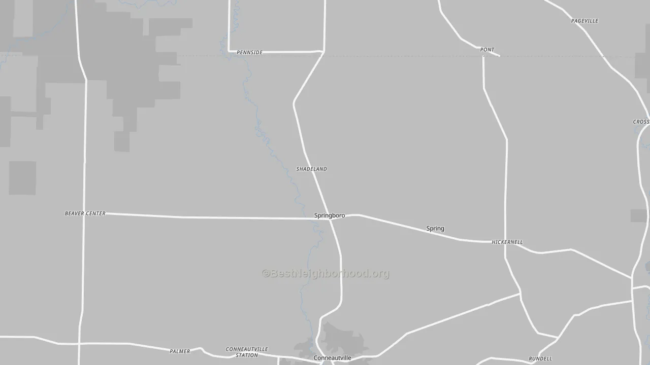 Transit Grade map of 16435, PA