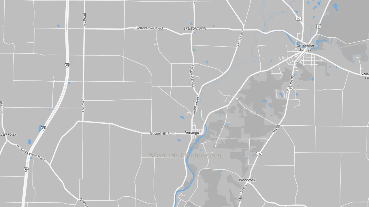 Transit Grade map of 16440, PA