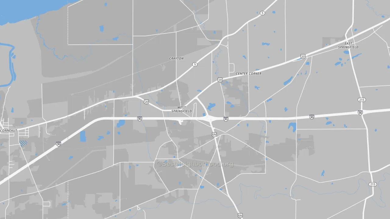Transit Grade map of 16443, PA
