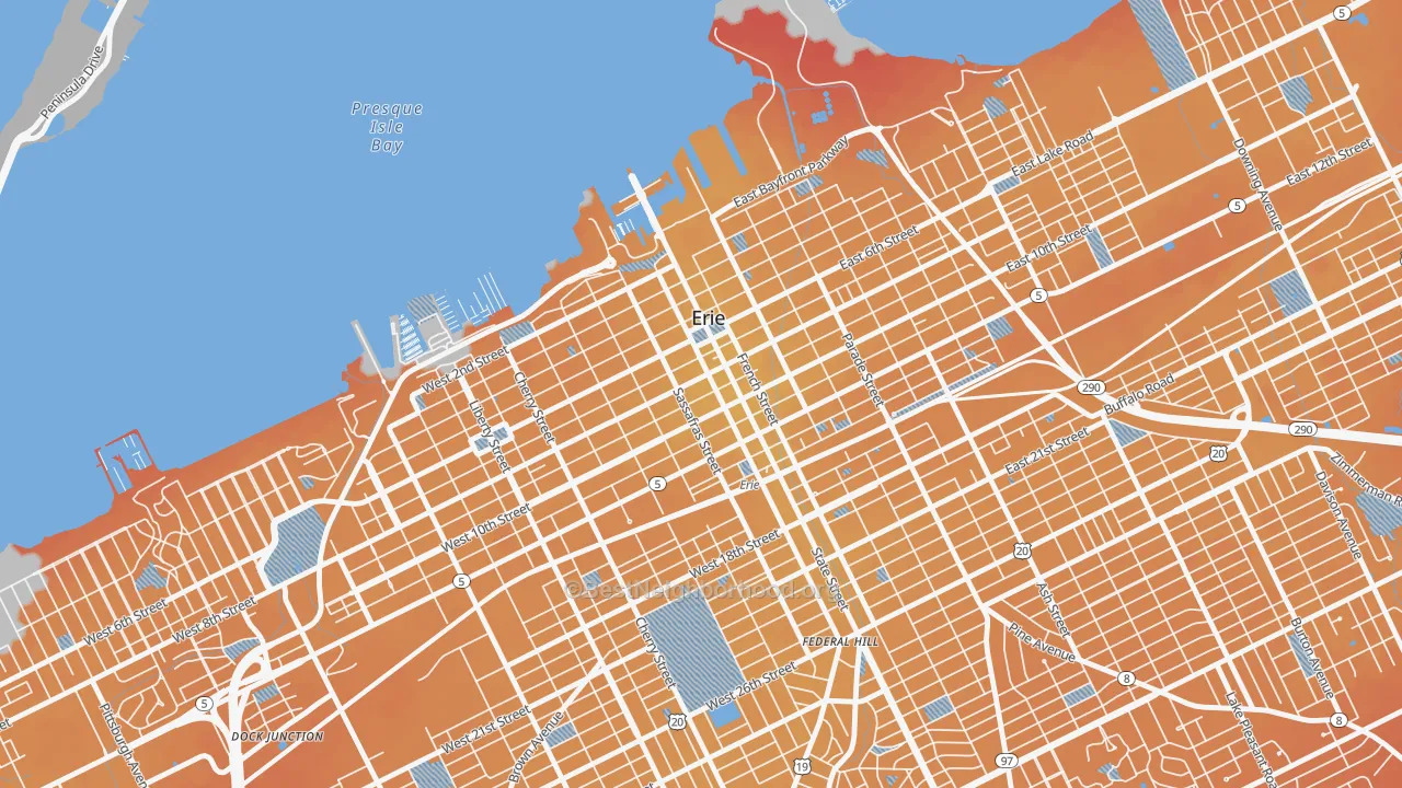 Transit Grade map of 16501, PA