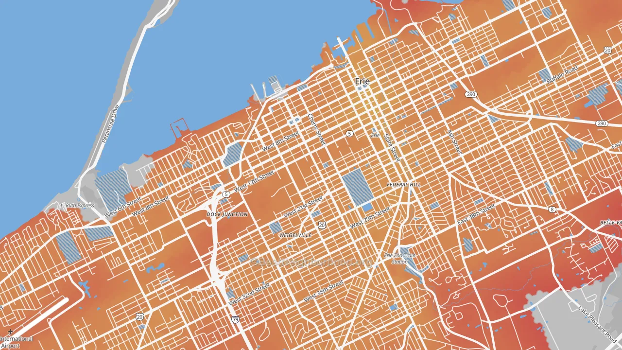 Transit Grade map of 16502, PA