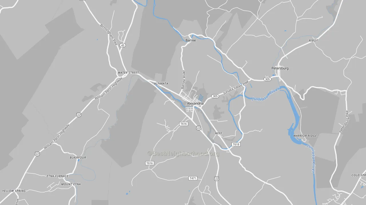 Transit Grade map of 16611, PA